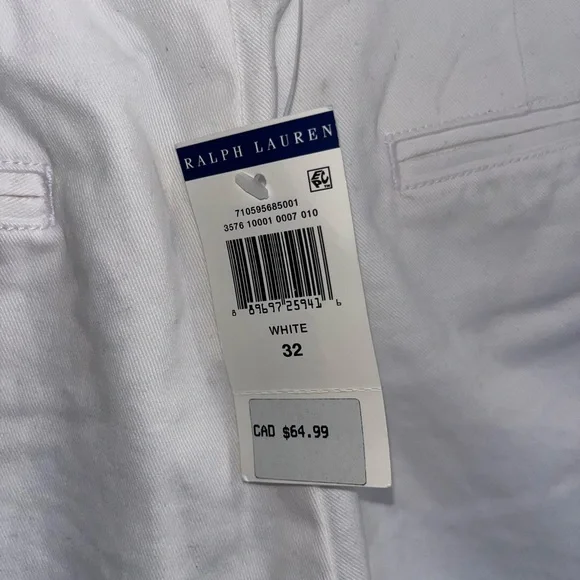 NWT Polo Ralph Lauren Men's White Shorts 32 - Picture 3 of 6
